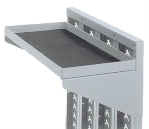 Optional end shelf for CNC tool carrier trolley. Bott tappered CNC Milling Tool Storage with Plastic Inserts for Tappered shank tools 12102084.** 